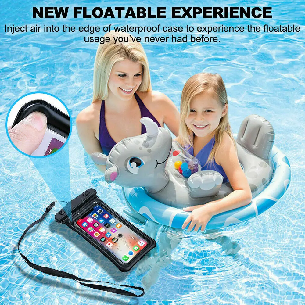 Waterproof Phone Pouch Universal Waterproof Cell Phones Case Bag Swim Convenient To Use Lightweight Portable Bag Protector Cover