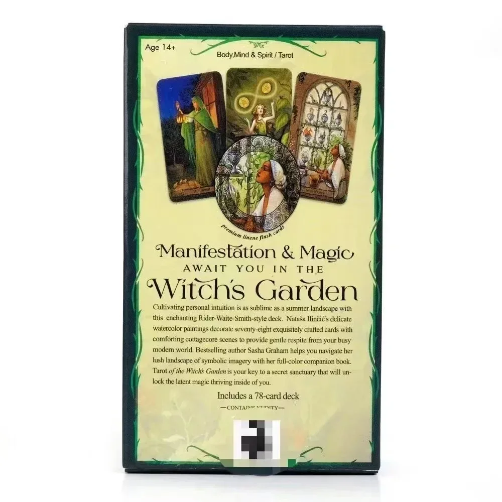 Tarot of The Witch\'s Garden Game Cards Full English Divination Board Games Taro Oracle Deck Playing Mysterious Version