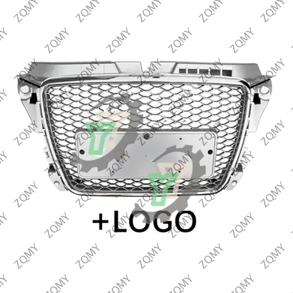 

With/Logo For Audi A3/A3L/S3 2007 2008-2011 2012 Car Front Bumper Grille Centre Panel Styling Upper Grill (Modify RS3 style)