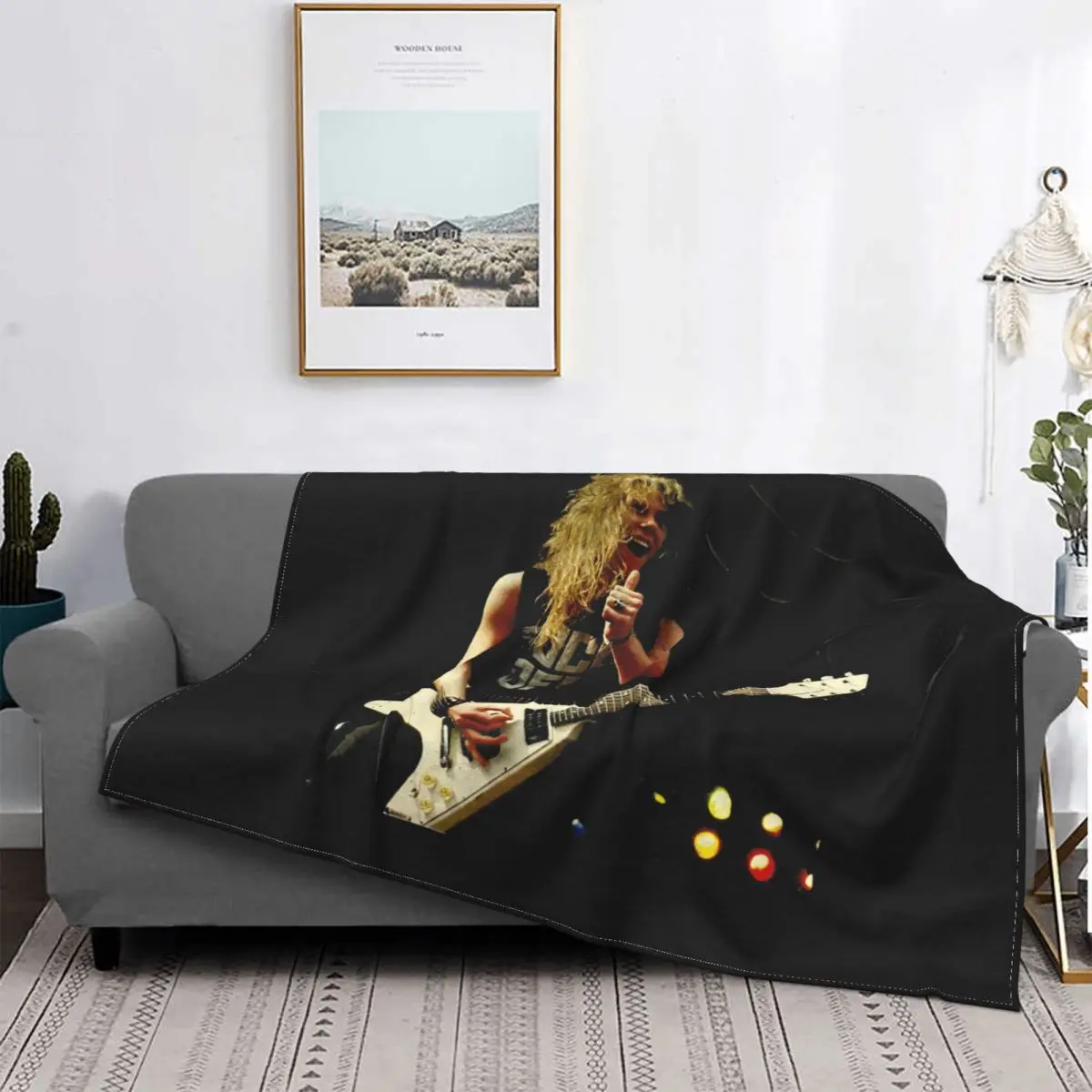 James Hetfield Funny Birthday Blanket Home On Couch Plus Velvet Bedding Travel Family Expenses