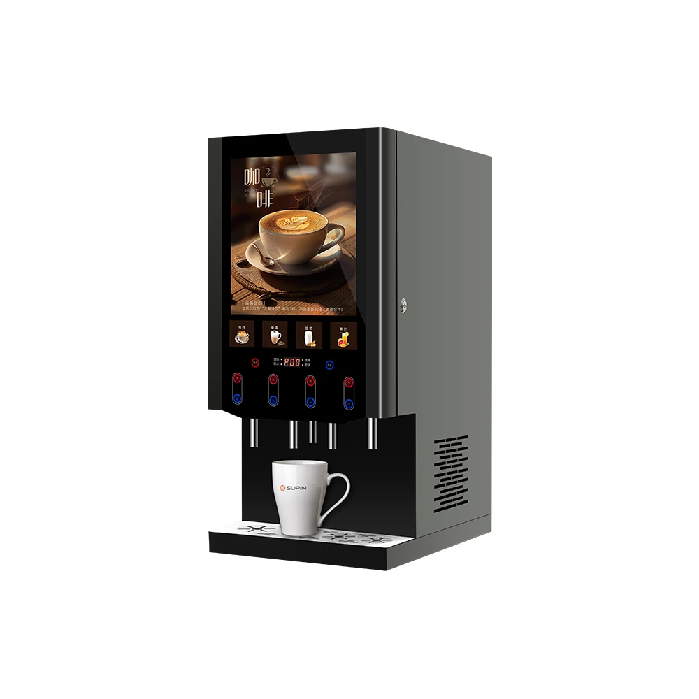 SUPIN 40SCW Dual Temperature Countertop Coffee Maker 4 Flavors Hot & Cold With New Motor Instant Coffee Making Machine