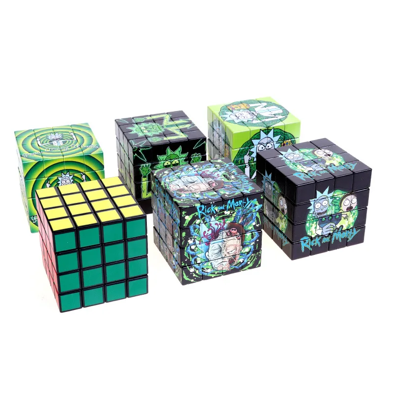 New plastic  cube smoke grinder 58MM four-layer grinder square rotatable printing smoke breaker multicolor