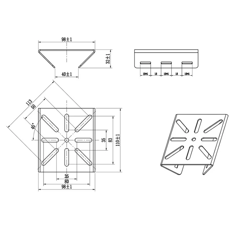 Upright Post Pillar CCTV Camera Bracket Stainless Steel Anti-Rust Pole Mount Vertical Holder Base