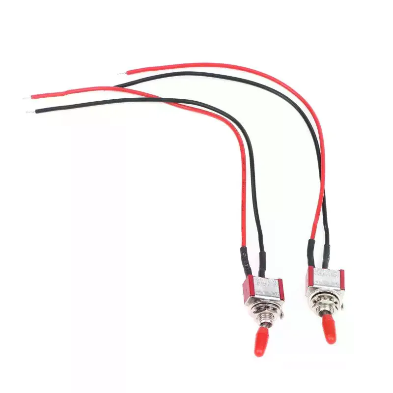 2/5Pcs Mini 2 Pin Led Lights For Car Accessories Switch ON/OFF SPST 3A 250V 6A 125V With Pre-soldered Toggle Truck Wires Off