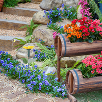 Solar Powered Hummingbird Simulation Flying Bird with Sunflower Decor for Garden Outdoor Light Weight Fluttering Wobble Action