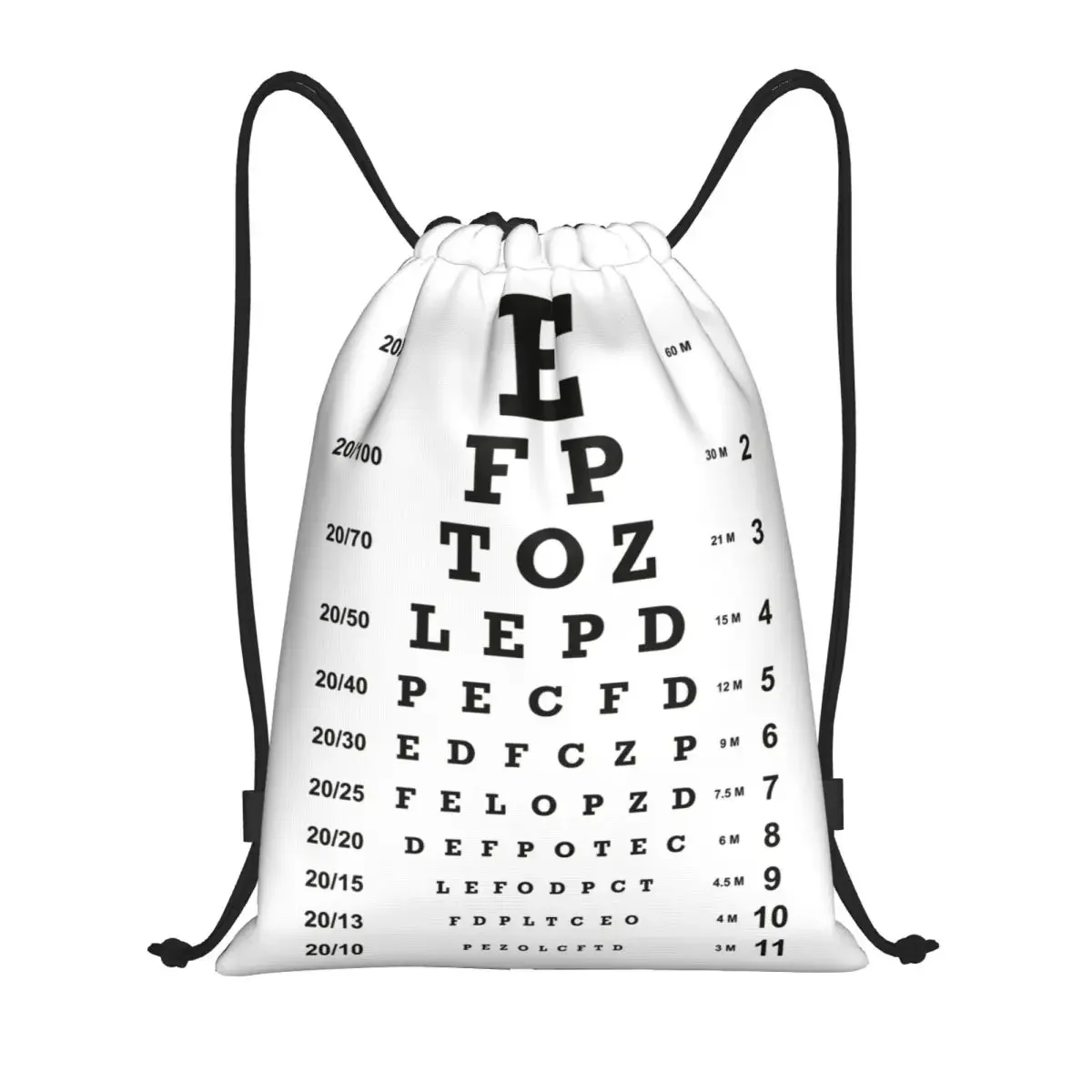 

Рюкзак на шнурке на заказ Snellen Eye Chart, спортивная спортивная сумка для мужчин и женщин, оптометрист, офтальмолог, подарок, рюкзак для покупок
