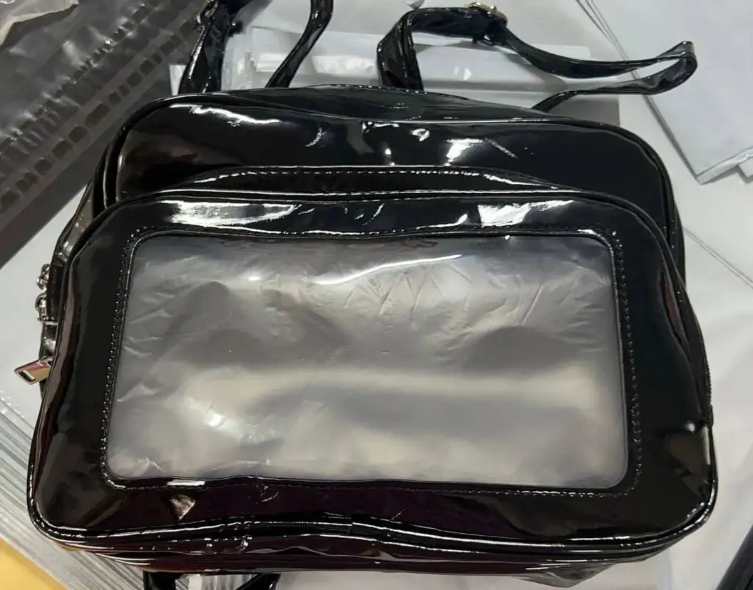 กระเป๋าเป้สะพายหลังนักเรียนสไตล์ญี่ปุ่น หนังแก้ว ปี 2024 แฟชั่น Y2K ทันสมัย กระเป๋า Ita ใส  สำหรับนักเรียน