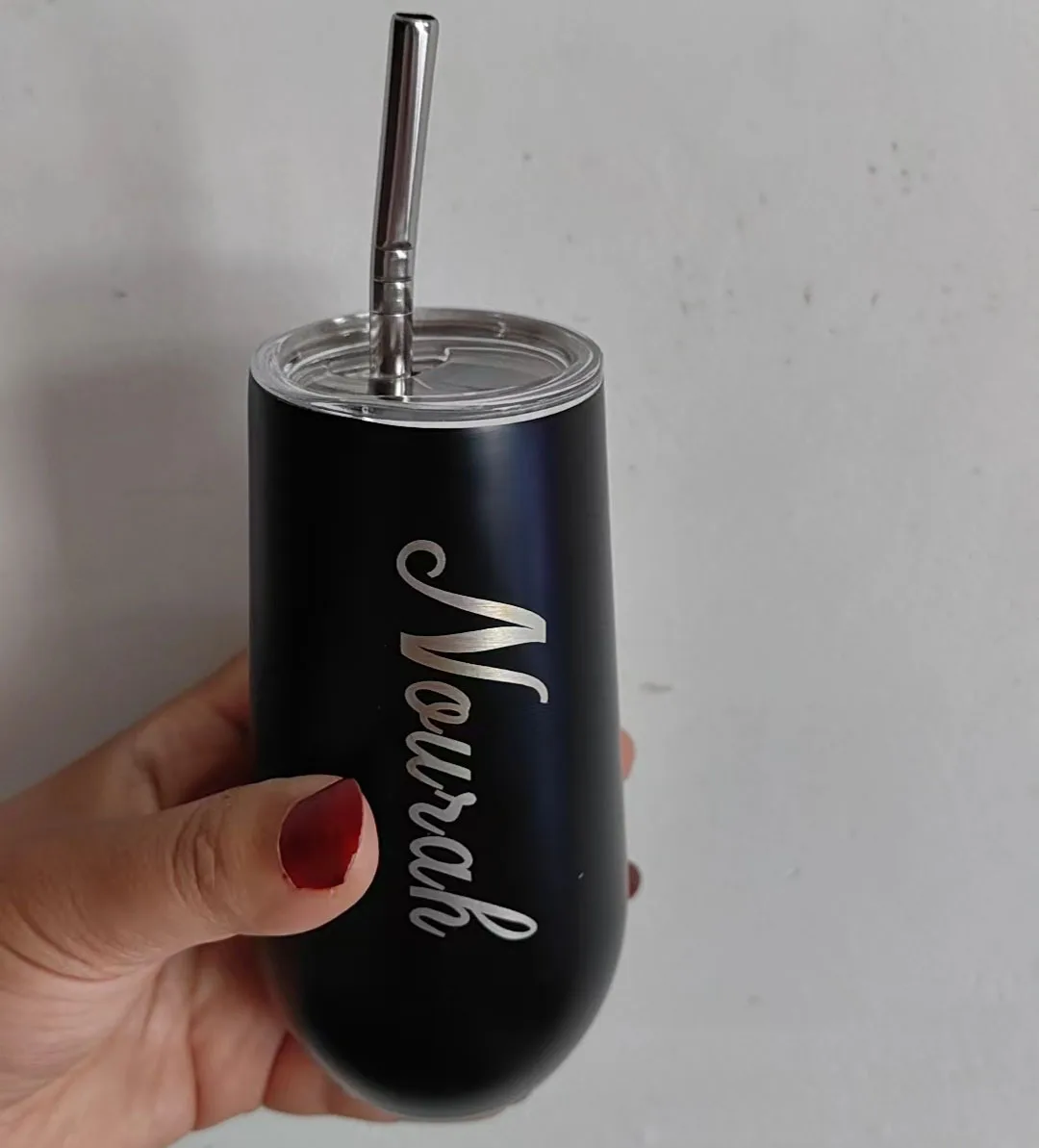 6oz 12oz Wine egg Mug with straws Cup Coffee Milk Resistant Portable Yerba Mate Tea Mug With Straw and Lid