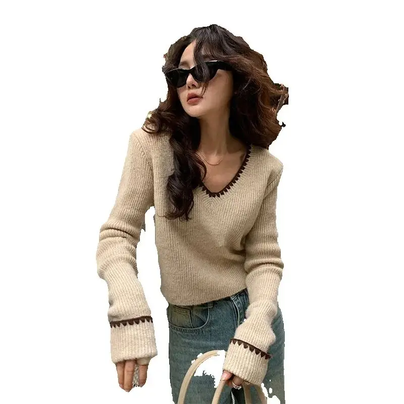 

Winter Sweaters For Women Casual Warm Knit Pullovers Korean Knitwear Tops New Long Sleeve Pullovers Casual For Women