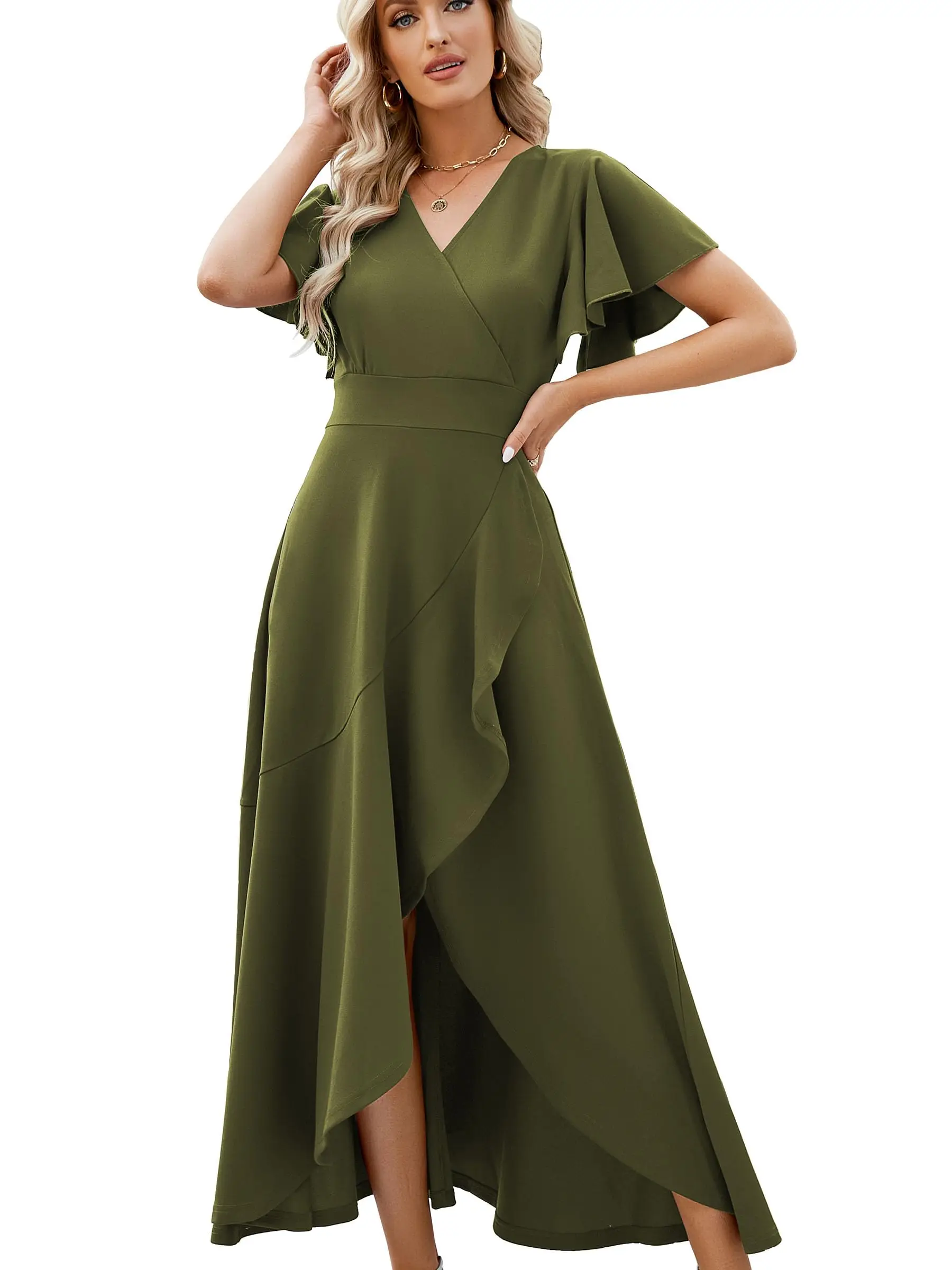 Yolanda Customized 2026 Long Formal Mother of The Bride Dresses Elegant V Neck A-Line Tea Length Cocktail Dress Gowns Evening
