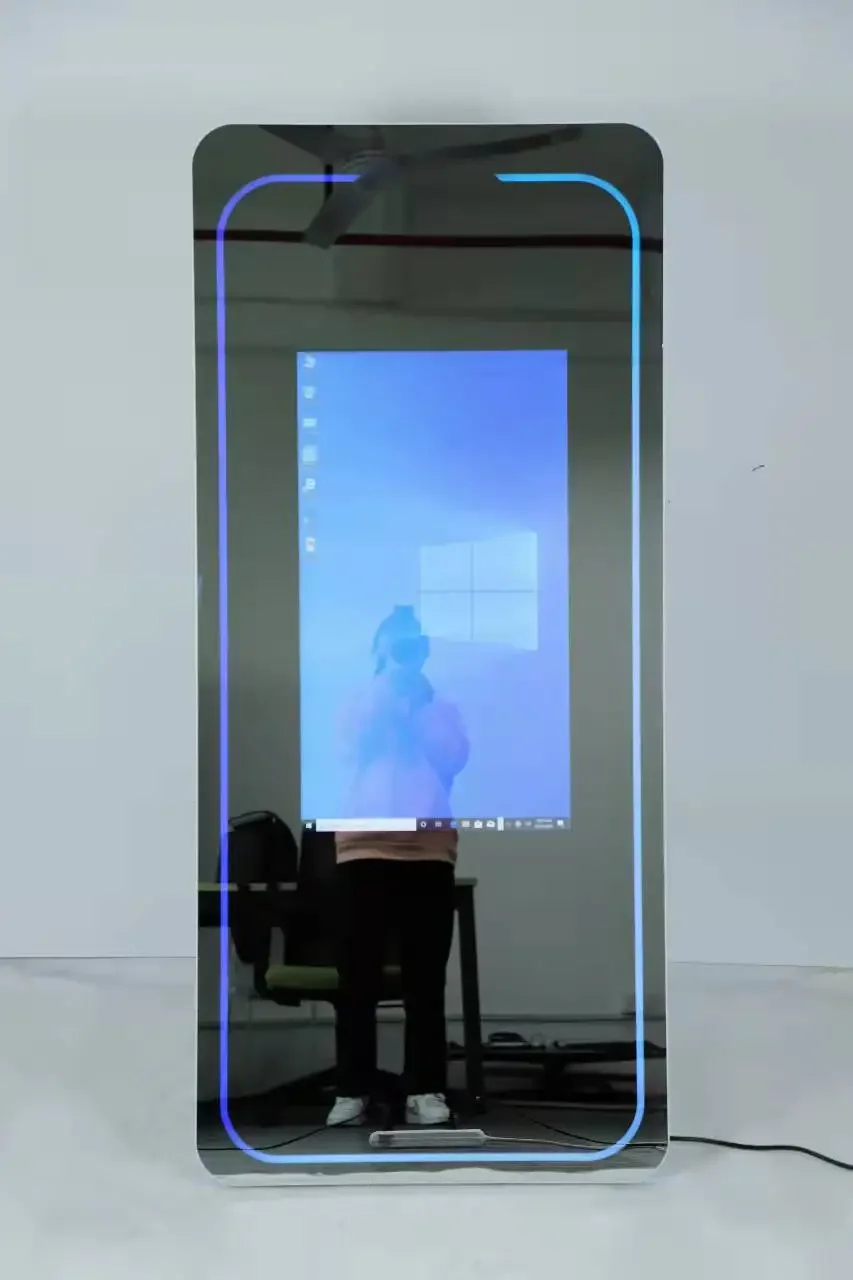 LED light frame new foldable Portable Mirror Selfie smart Touch magic mirror photo booth