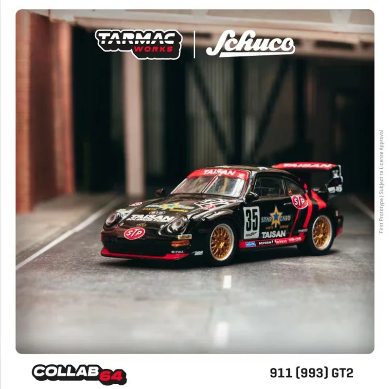 

Tarmac Works 1:64 Model Car 911 (993) GT2 JGTC Taisan Starcard #35 Alloy Vehicle Collection