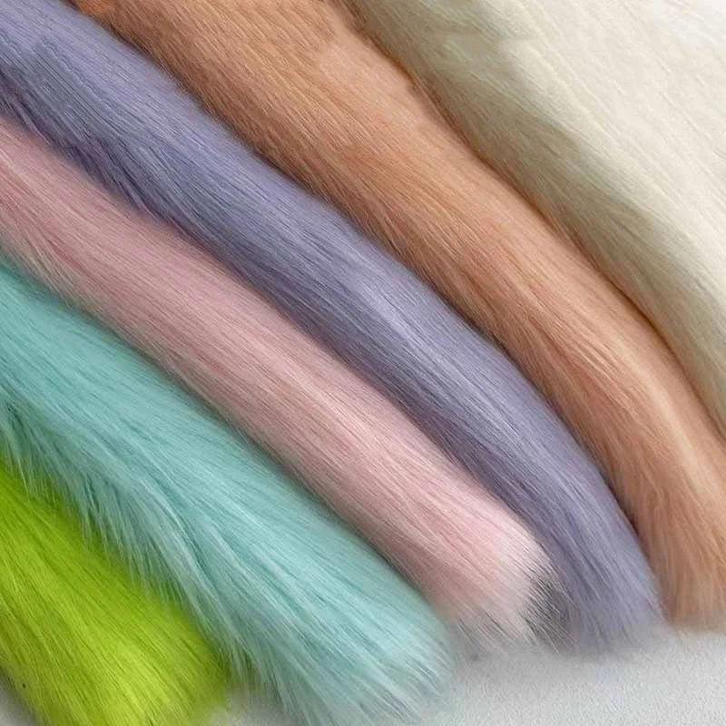 Faux Fox Fur Fabric Winter Imitation Plush Material for Garment Cosplay Costume Fursuit Animal Ears DIY Craft Sewing Decor
