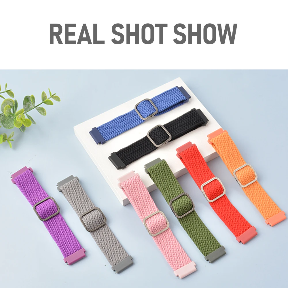 20mm 22mm Watch Strap For COLMI P71 P73 P76 P81 P68 Band For COLMI C81 C60 C61 I31 V68 Nylon Watchband Elastic Braided Bracelet