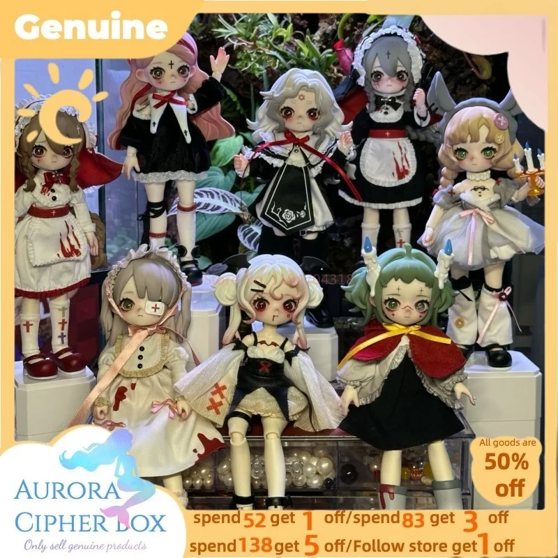 جديد حقيقي Nyssa Eerie كابوس سلسلة 1/12 Bjd صندوق أعمى القوطية نمط أنيمي الشكل المنقولة المفاصل البلاستيكية أرقام المرآب عدة اللعب