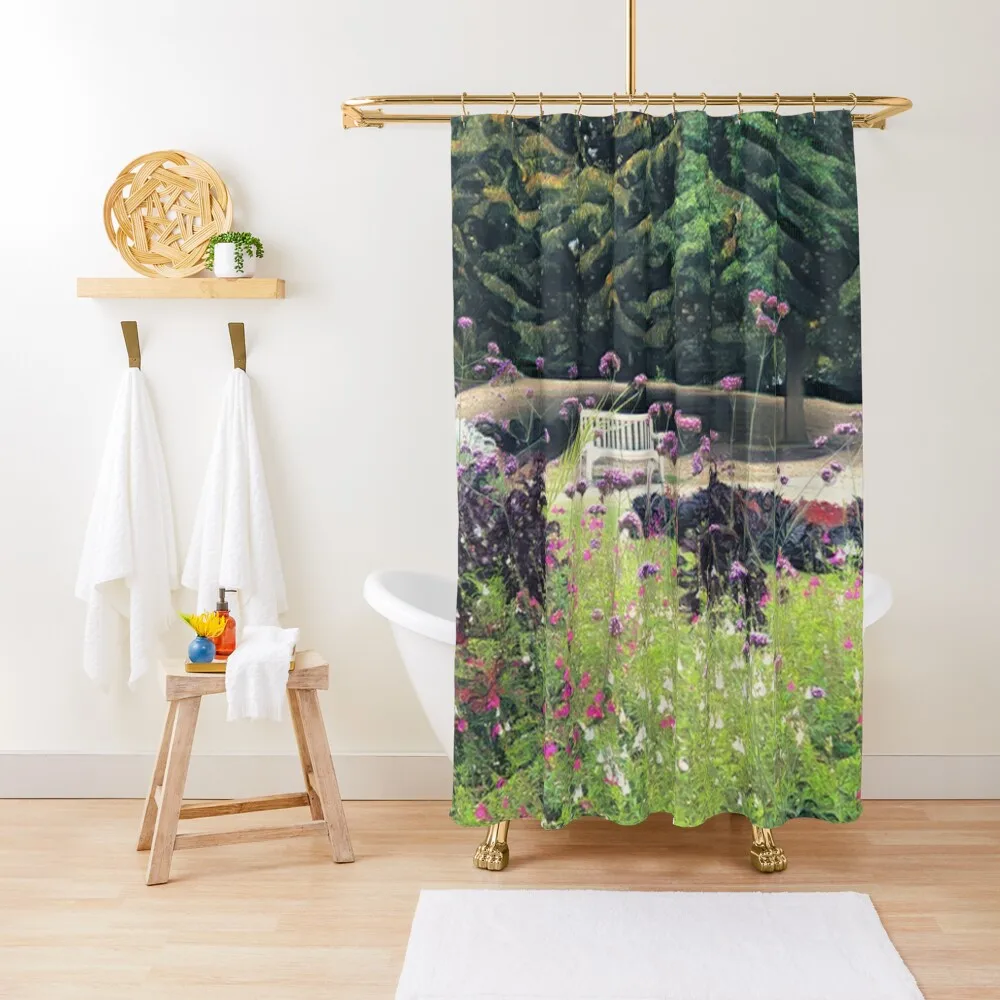 

WhimsicalGarden Bench Shower Curtain For Bathrooms Shower For Bathroom Funny Shower For Bathroom Set Curtain