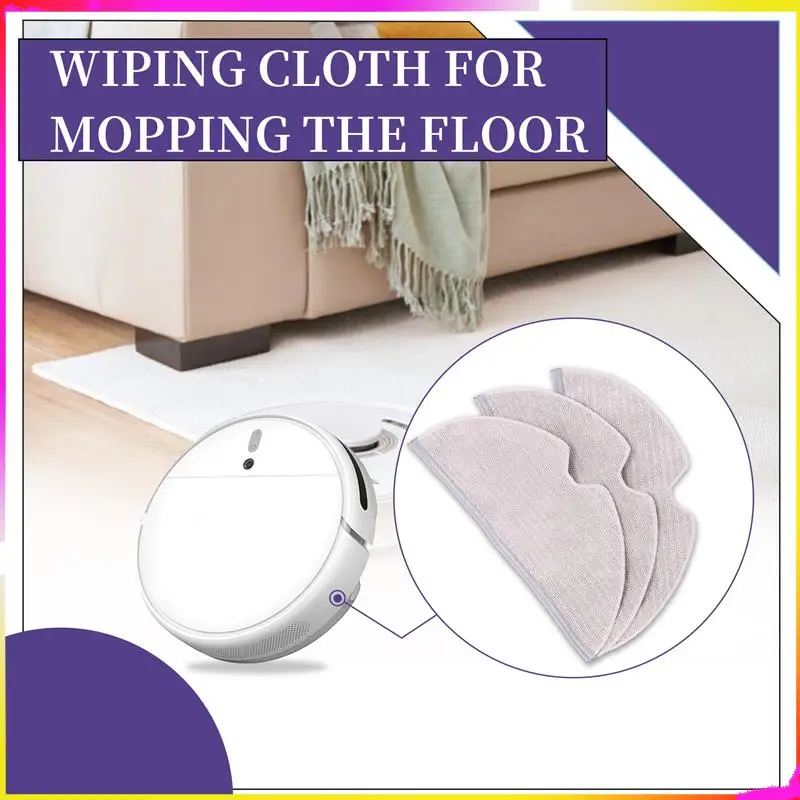 M04K 3Pcs Replacement Mop Cloth For Mijia 1C Dreame F9 Sweeping Mopping Pad Robot Vacuum Cleaner Accessories