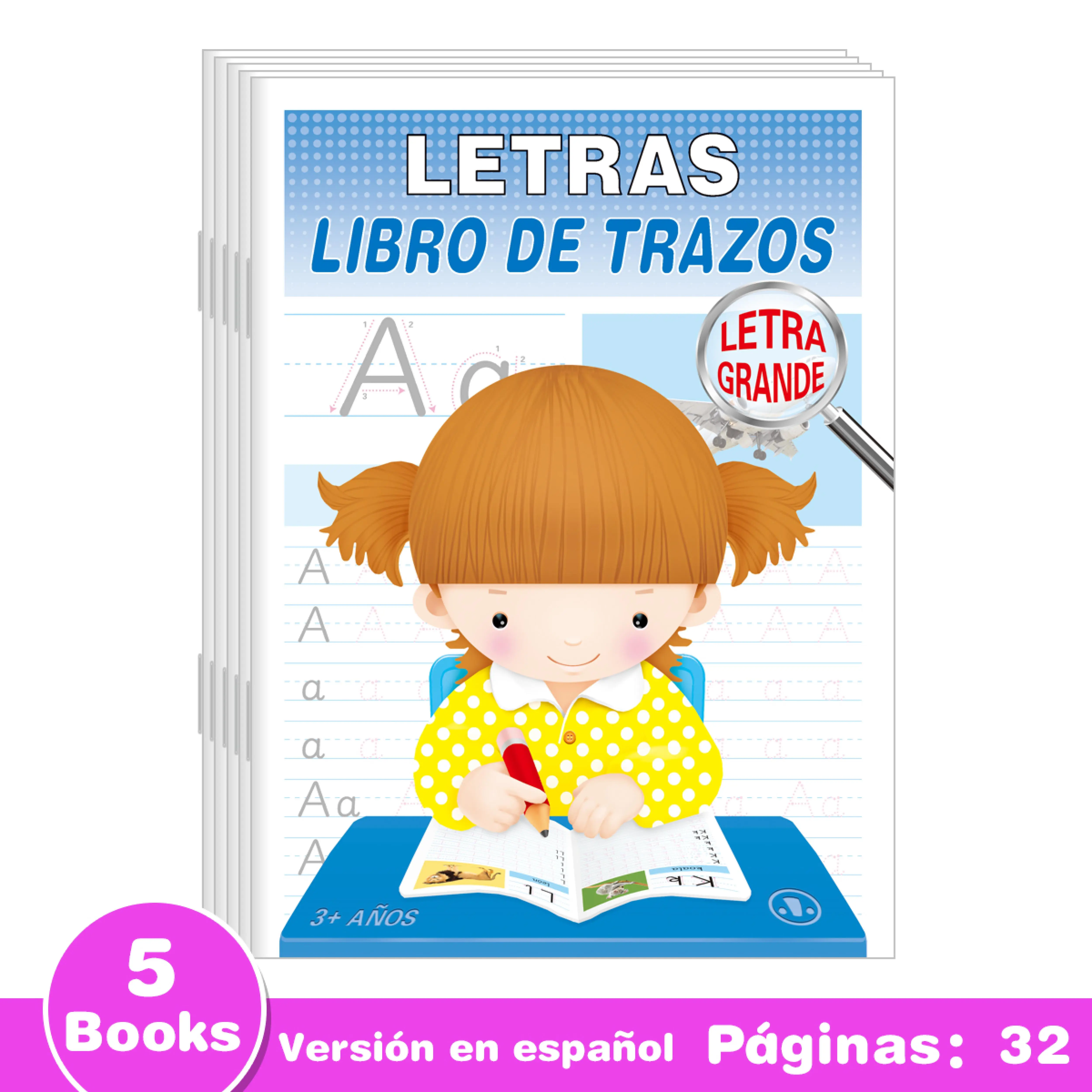 "LETRAS TRAZOS" 5 books, in Spanish, to help children write letters in Spanish