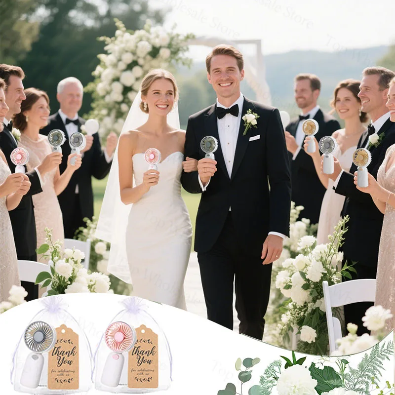 10-100 Pcs Mini Handheld Fan Bulk Wedding Fan Battery Operated Portable Fan Party Favors for Guests Bridal Shower Wedding Gifts