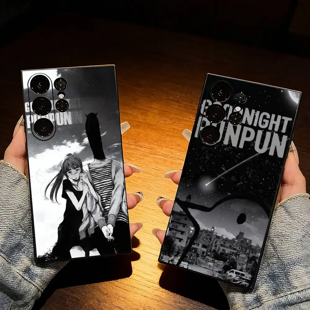 

Classic Manga Goodnight P-PunpunS Phone Case For Samsung S25,S24,S21,S22,S23,S20,Ultra,S26,Plus,Fe,Note,5G Black Cover