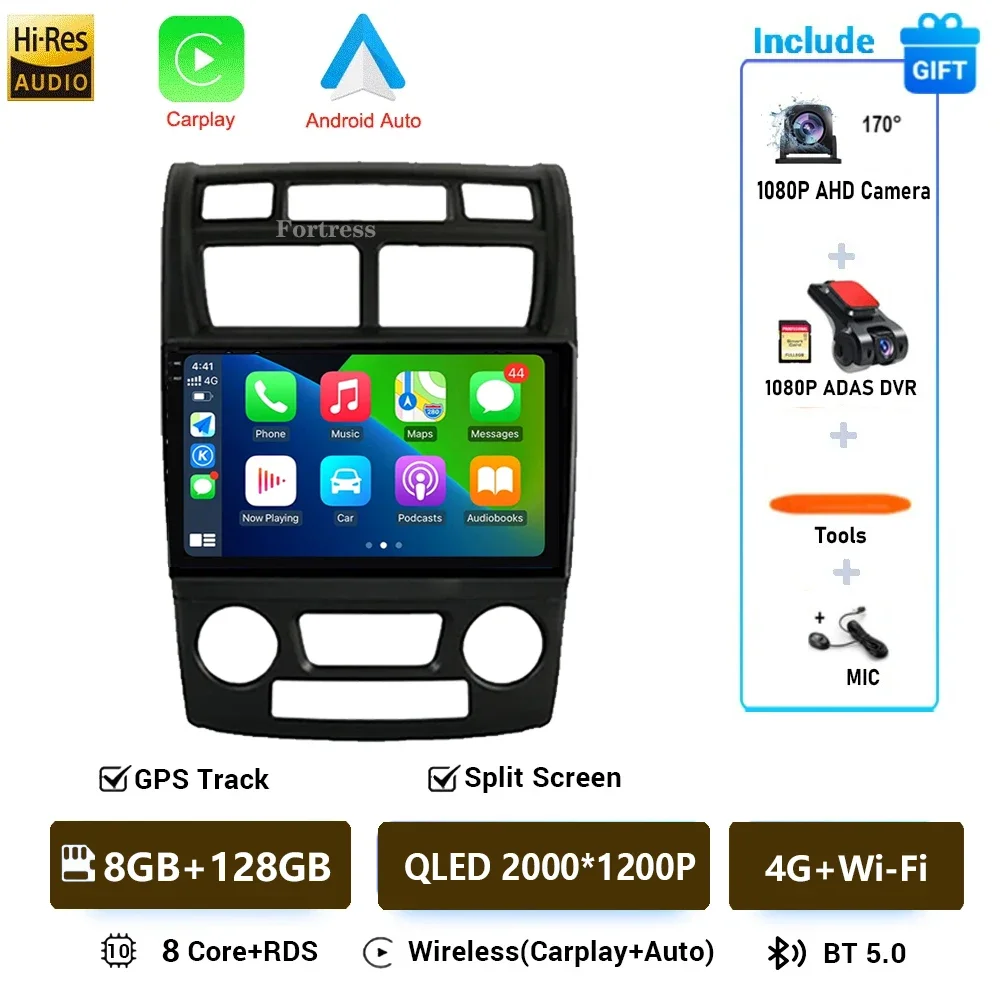 Autoradio voor Kia Sportage 2 2007 2008 2009 Multimedia Speler 2 Din Android 16 Carplay Auto Stereo GPS DVD Head Unit 5G WIFI