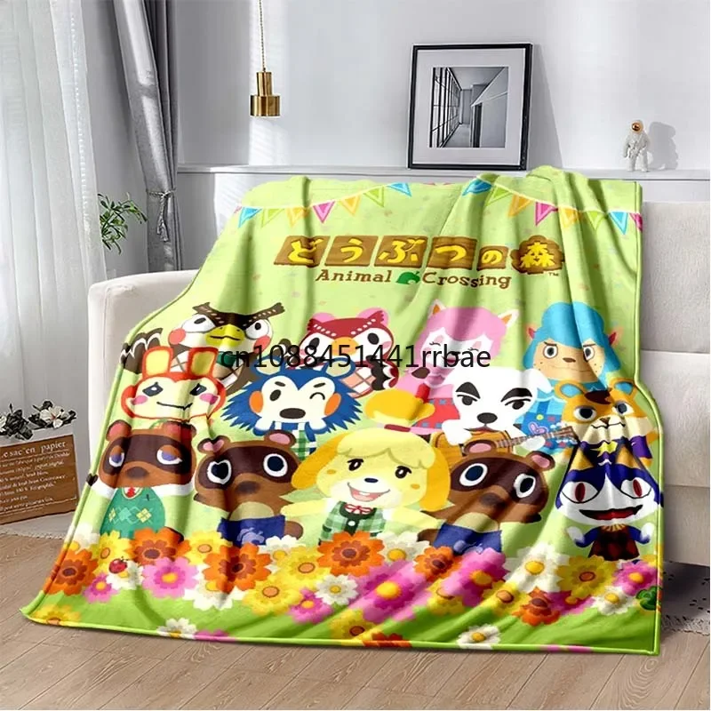 A-nimal C-rossing Printed Blankets,Kid's Baby Throw Blanket,for Bedroom Living Room Sofa Bed Car, Brithday Gift