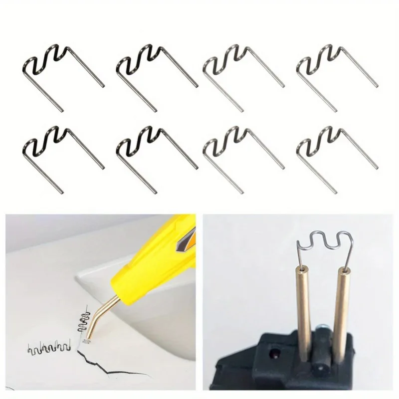 100-300pcs 0.8mm Hot Stapler Staples for Plastic Bumper Repair - Pre-Cut Stainless Steel Wave Nails for Car Welding Tool