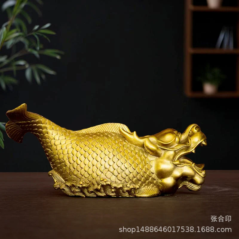 Pure Ornament, Head, Golden Dragon, Copper Chiwen Auspicious Beast, Kitchen, Northwest Corner, Desktop Rule