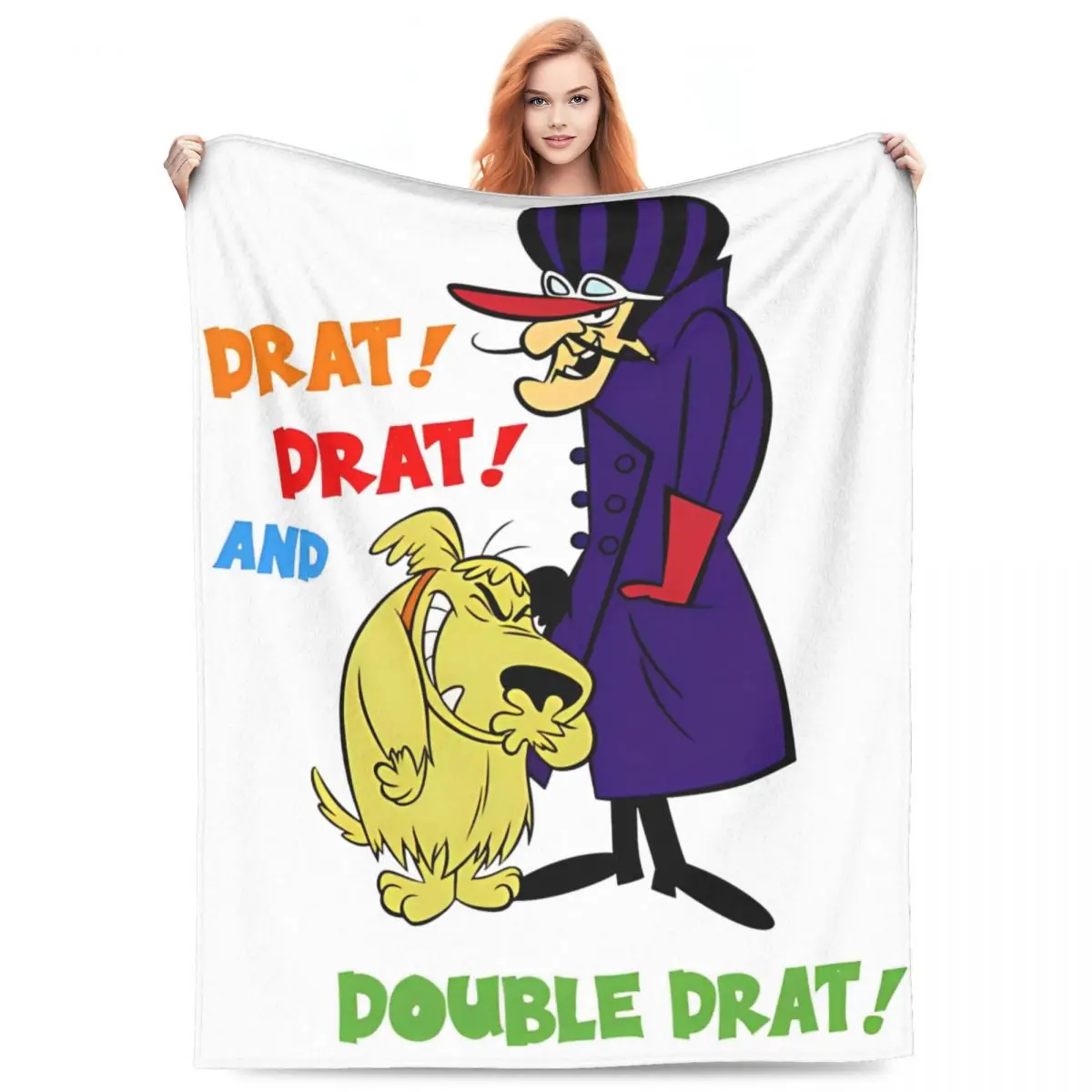 

Vintage Dastardly And Muttley Cartoon Merch Blankets Velvet Bedding Comedy Throw Blankets Relax Soft for Couch Bedding Throws