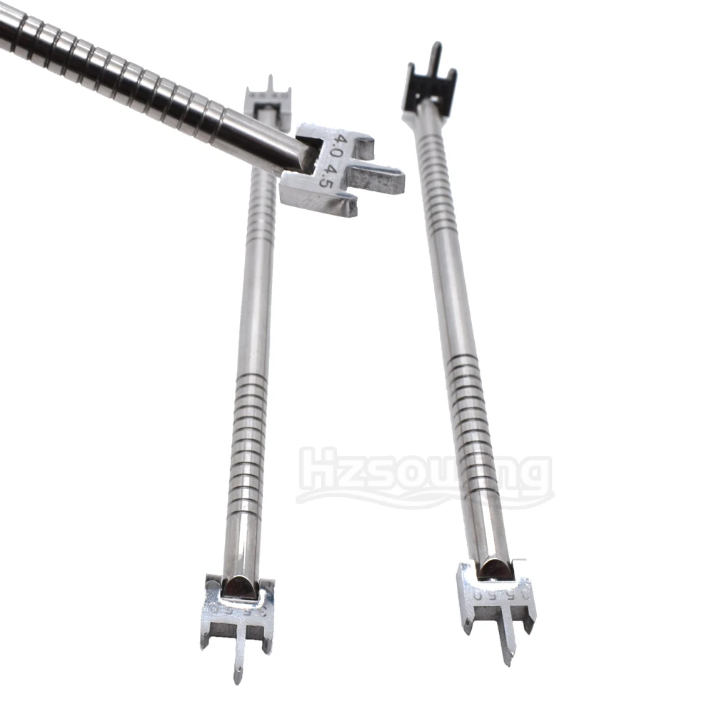 Orthodonitics Bracket Guage Locator Stainless Steel Handle Ajustable Head different size