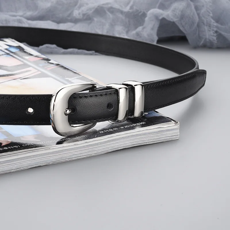 Ceinture en cuir véritable pour femme, ceinture en cuir de vachette, décoration de robe, ceinture en jean, mode d\'affaires, luxe, nouveau, 2023