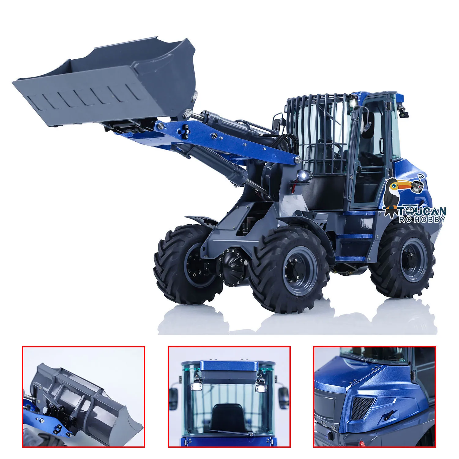 

LESU AOUE MCL8 RC Hydraulic Loader 1/14 Metal Remote Control Light Sound DIY Engineer Vehicles Trucks Toys for Boys THZH1775