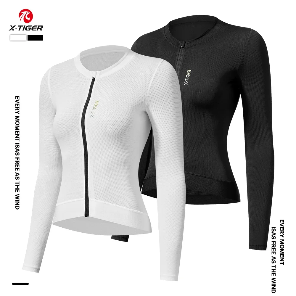

Велосипедная майка X-TIGER для женщин, велосипедная майка с защитой от ультрафиолета, одежда для велоспорта MTB, дышащая велосипедная одежда с длинными рукавами, одежда для велоспорта MTB
