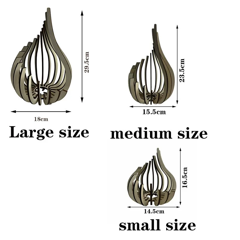 New Arrival Art Craft Wooden DIY Handmade Candle Lamp Holder Decorative Ornament Candlestick