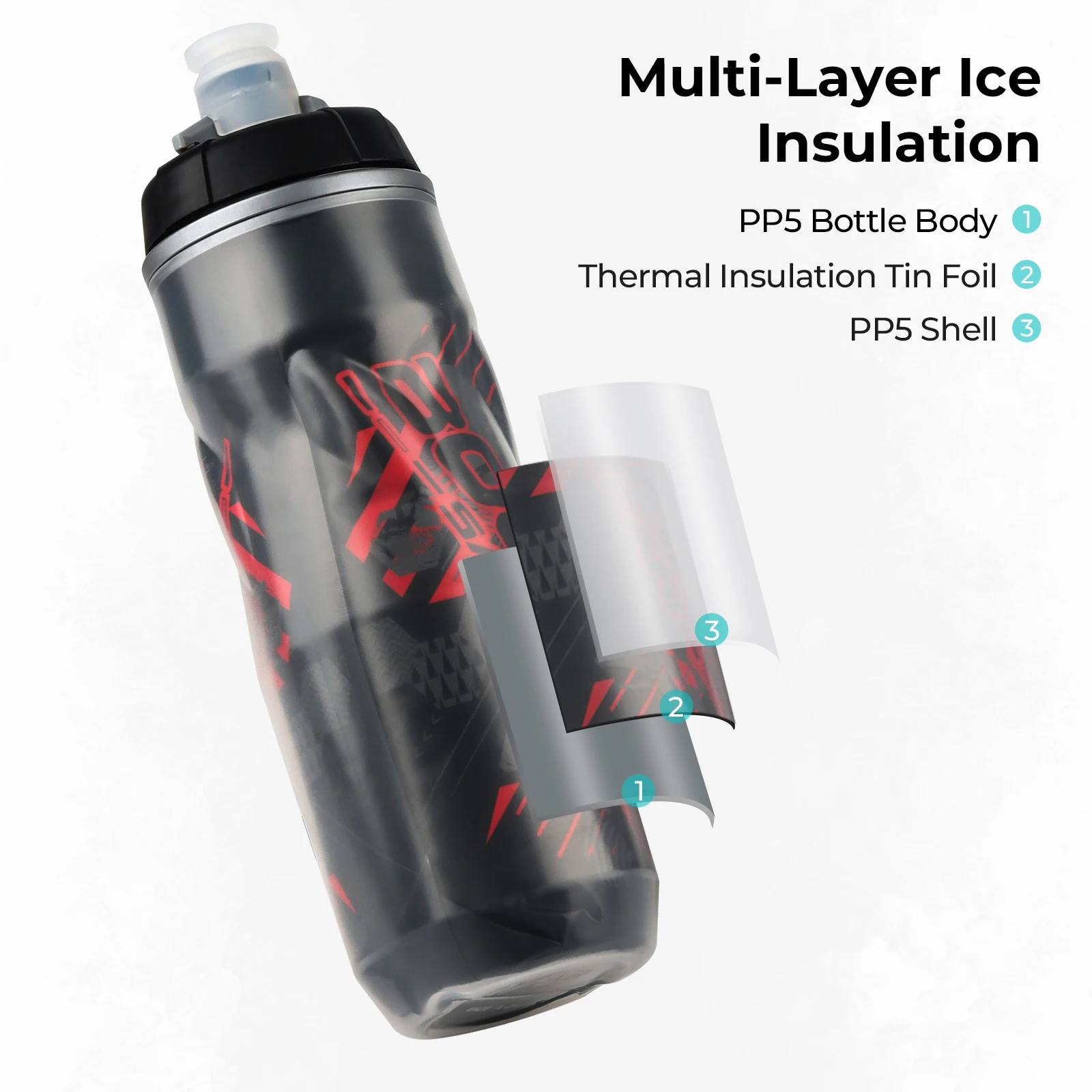 Bolany bicykl voda láhev láhev heat-and ice-protected outdoorové sportovní pohár leak-proof 600ml fitka voda pohár cyklistika aparatura