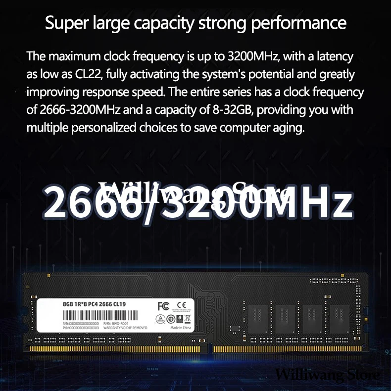 Original DDR4 8G/16G 2666/3200 Desktop Memory Module DDR4 2666MHz 8G Universal Overclocking Gaming Dual Channel DDR5 4800MHz 16G