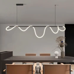 Nordic Line Chandeliers for Dining Room, Home Decor, Lustre Pendant Lights, Lâmpadas suspensas, Luminária, Iluminação interior