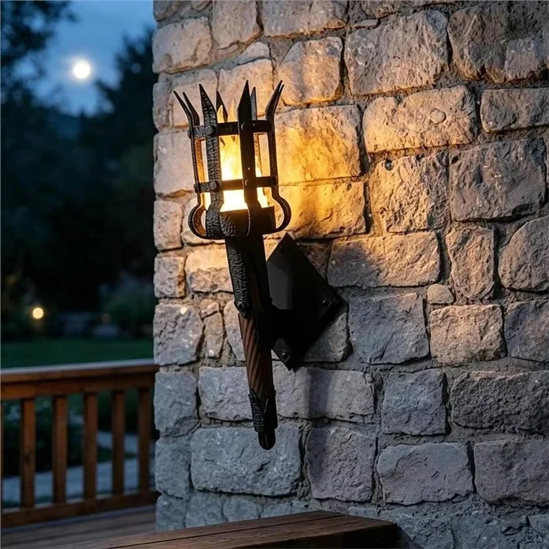 Creative New Product Medieval Torch-Shaped Wall Decor Artwork, Home Decoration, Housewarming Gift Living Room Decoration