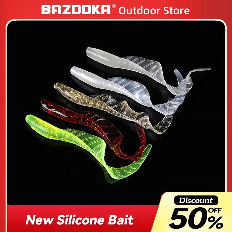 

Bazooka Fishing Lure Soft bait Wobblers Lead Artificial Fishing Baits Worm Biomimetic crankbait Head Pike Bass Winter Bait