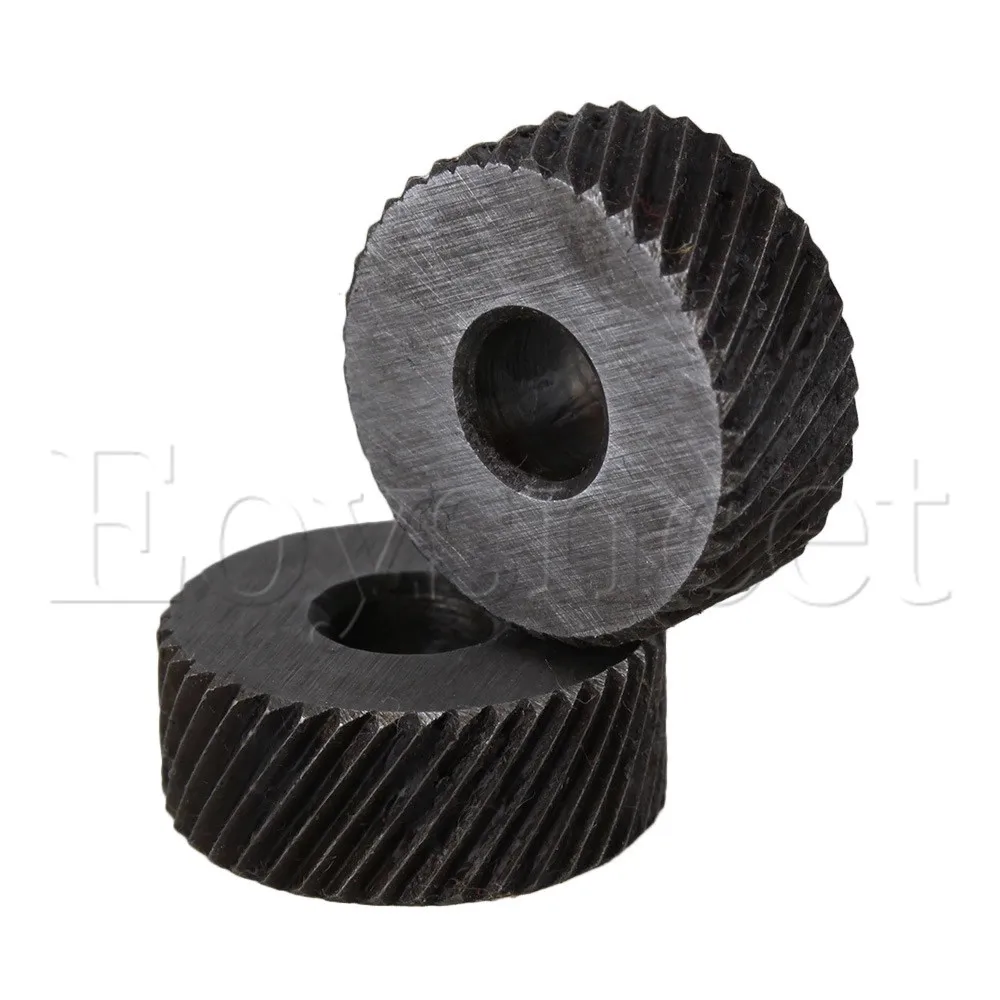 2 x Rändel Rad Werkzeug Diagonal Grob Köper Muster 8x19mm 1,2mm Pitch