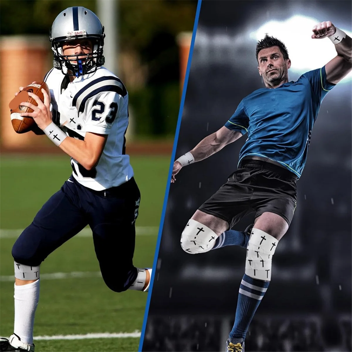 

B13C 4 шт. христианская спортивная лента спортивные ленты 2 дюйма х 23 фута Хлопковая лента Иисуса на запястье для спортивных спортсменских кроссовок теннис