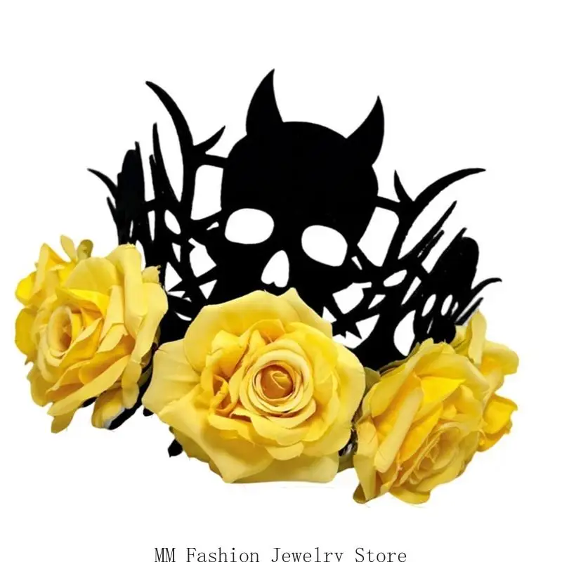 عصابات رأس الهالوين قابلة للتعديل للجنسين من D0UB بتصميم من القماش الناعم للأطفال والبالغين #3