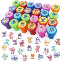 12Pcs Cartoon Lilo Stitch Party Favors Stampers Classroom Rewards Prizes Goody Bag Stuff for Boys Girls Birthday Party Gifts