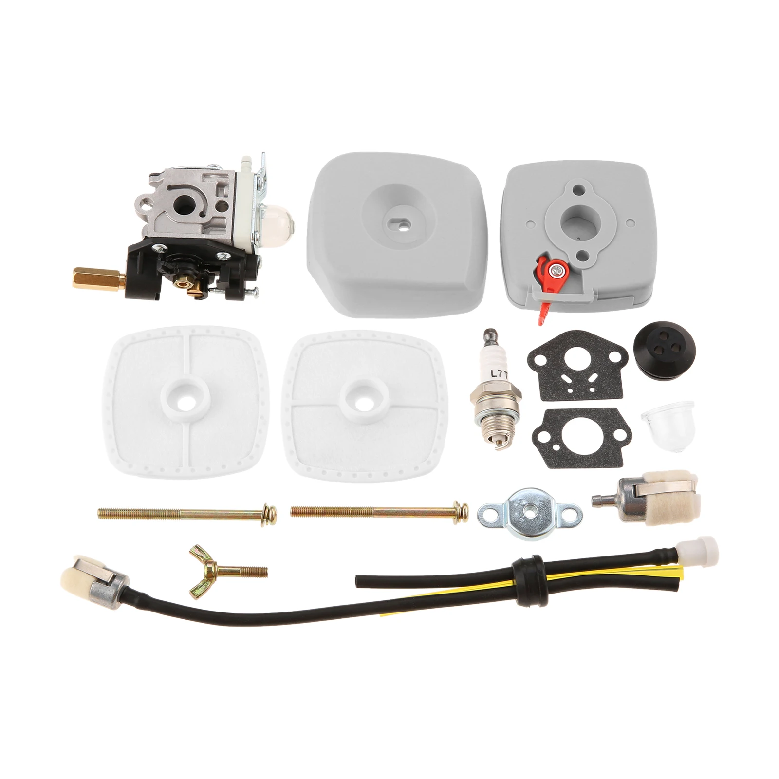 Carburador para desbrozadoras Echo SRM 230, SRM 210, GT 200R, HC150, Weed Eater GT-200, GT-230, HC-150, SRM-210, con filtro de aire y cubierta de filtro.