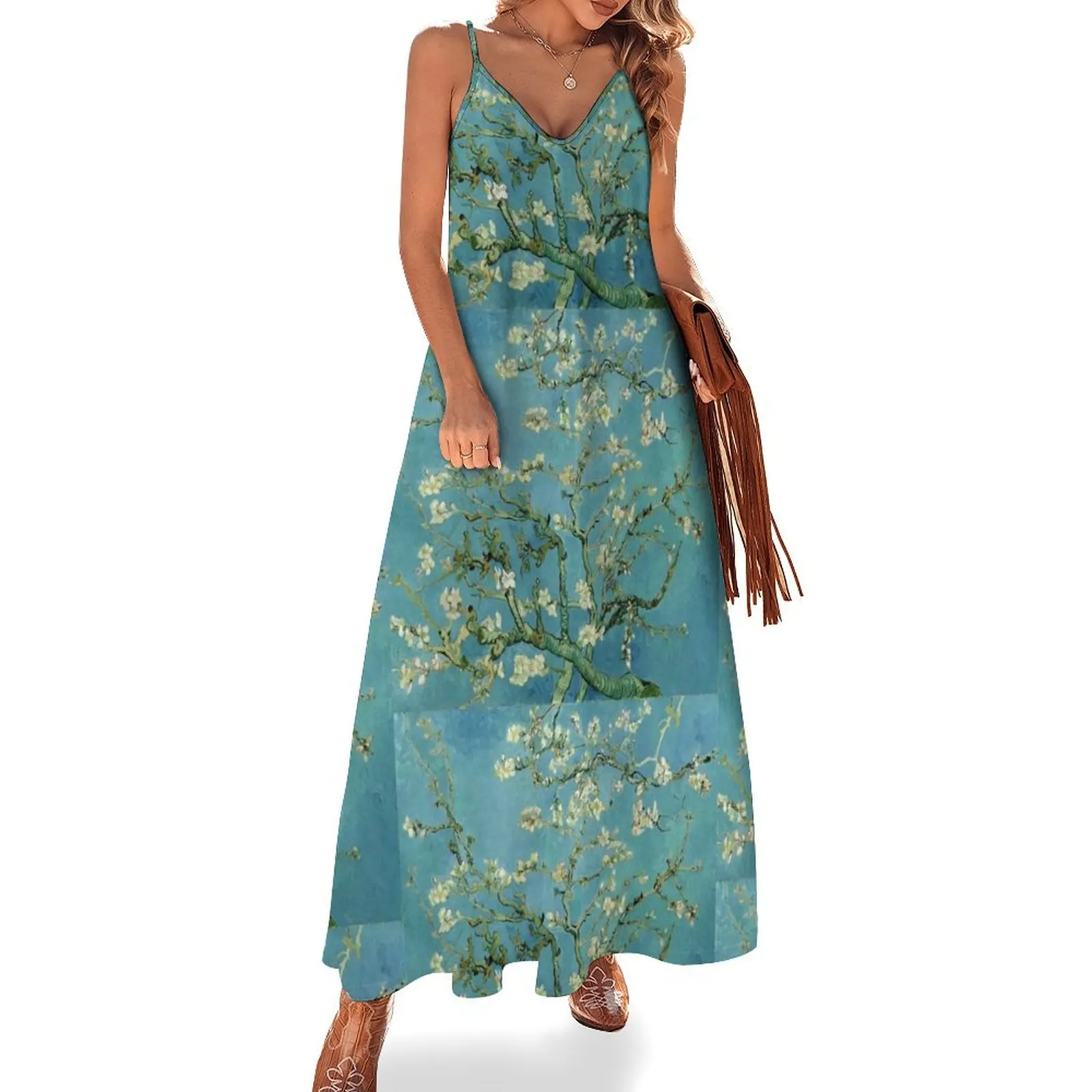 

Branches with Almond Blossom Van Gogh Painting Sleeveless Dress elegant guest wedding dress dresses for womens 2025 Dress