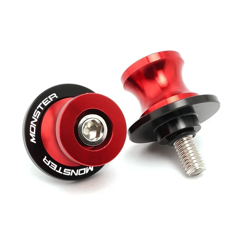 New For DUCATI Monster 696 796 821 1200 S2R 800 Swingarm Spools Sliders Stand Screws CNC Motorcycle M6 Hot Deal Accessories