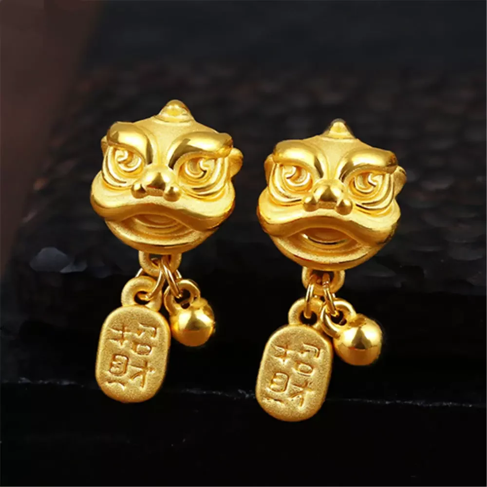 

1pcs Pure 999 24K Yellow Gold Women Lucky Bell Oblong Tube Pendant 1.9-2.1g