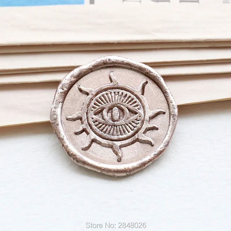 

Окультный штамп с символом солнца, штамп с третьим глазом, набор штампов с сургучной печатью, свадебные приглашения, подарочная упаковка для вечеринки