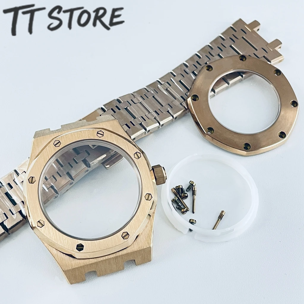 41 mm AP-Uhrengehäuse, modifiziertes NH35-Uhrwerk, transparente Rückseite, Saphirkristall-Uhrenteile, kompatibel mit NH34 NH35-Uhrwerk