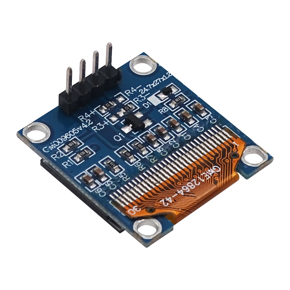1 PÇS/LOTE 4pin Azul/branco128X64 0.96 polegadas OLED LCD Módulo de Exibição LED Para Arduino 0.96 "IIC SPI Comunicar 3.3V-5V